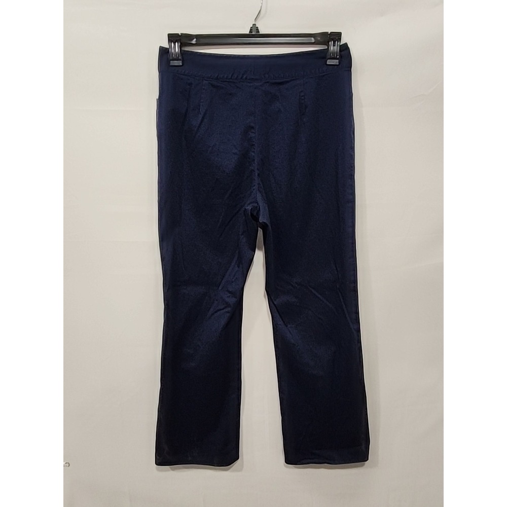 Lauren Ralph Lauren Pants Womens Size 8 Navy Blue Flare Leg Pockets 31 Inseam - Picture 9 of 9